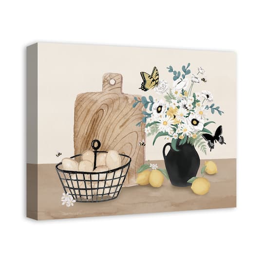 Kitchen Still Life Lemons 20" x 16" Canvas Wall Art